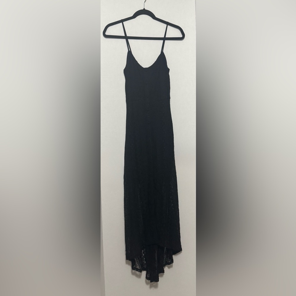 Hollister Black Lace High Low Tank Top Dress